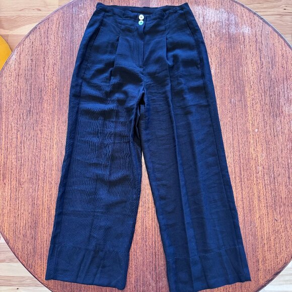 Vero Moda Wide Legged High Waist Black Pants - Picture 2 of 8